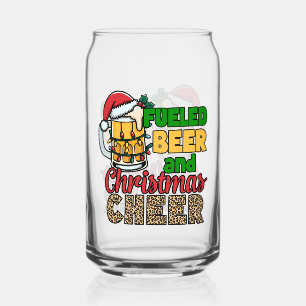 Funny fuelled beer Christmas cheer party Can Glass