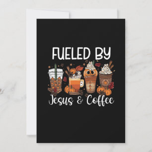 Funny Fuelled By Coffee Jesus Caffeine Lover Thank Save The Date