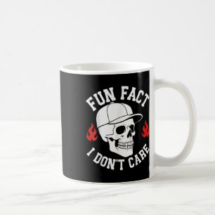 Funny Fun Fact I Dont Care Skeleton Sarcastic Adul Coffee Mug
