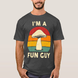 Funny Fun Guy Vegetarian Mushrooms Humour Food vin T-Shirt