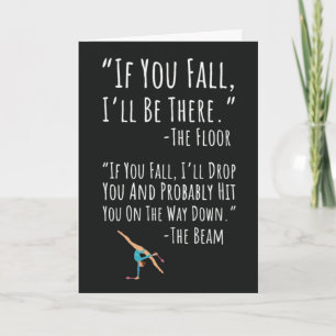 Funny Fun Gymnastics Cards Beam Humour For Her Gir