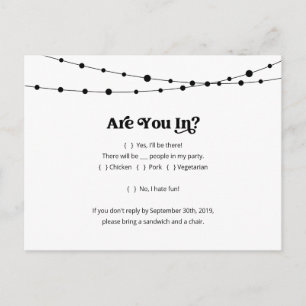 Funny & Fun RSVP Postcard