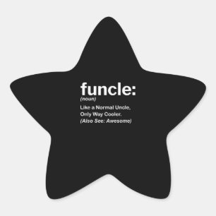 Funny Funcle Definition Gift   Uncle Gifts Star Sticker
