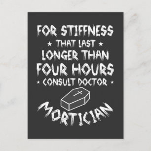 Funny Funeral Director Humour Mortician Profession Postcard