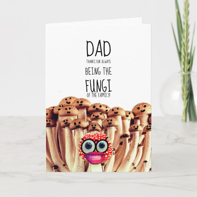 Funny Fungi Fathers Day Holiday Card (Front)