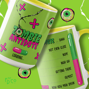 Funny Funky Cute Zombie Antidote Loading.. Mug