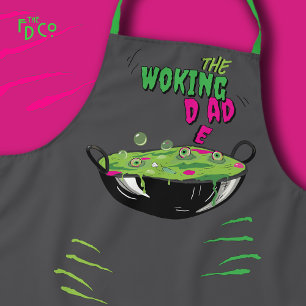 Funny Funky Ghoulishly Delicious Woking Dad Pun Apron
