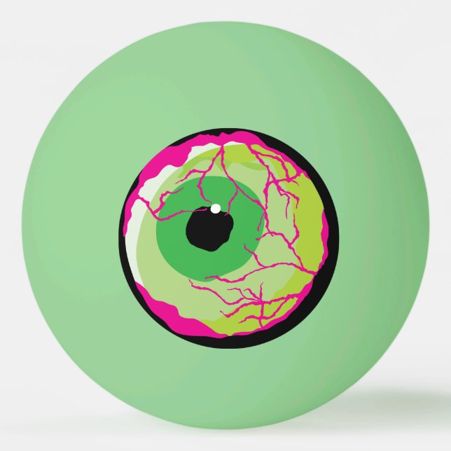 Funny Funky Zombie Eyeball Beer or  Ping Pong Ball (Front)