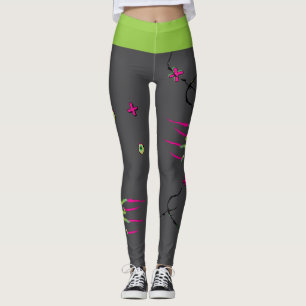 Funny Funky Zombie Ripped Zombie Antidote  Leggings