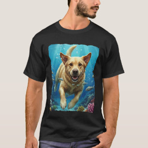 Funny Funny Swimming Dog Underwater Retriever Grap T-Shirt