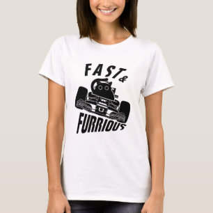 Funny FURRurious car driving cat T-Shirt