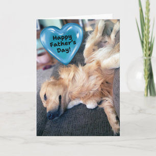 Funny Furry Golden Retriever Father's Day Card