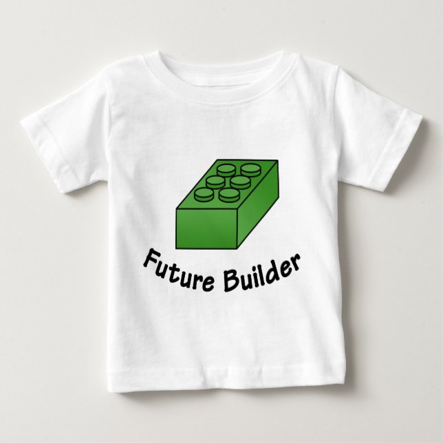 Funny Future Builder - Block Illustrations Baby T-Shirt (Front)