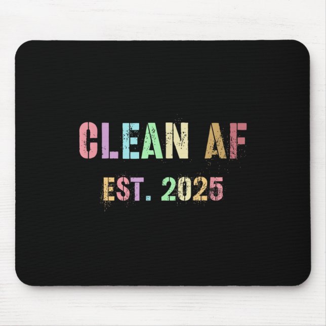 Funny Future Clean Af Est 2025 Grilling Clean Prin Mouse Pad (Front)