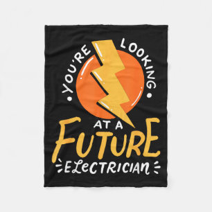 Funny Future Electrician Electrical Engineer  Fleece Blanket