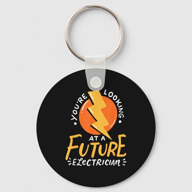 Funny Future Electrician Electrical Engineer  Key Ring (Front)