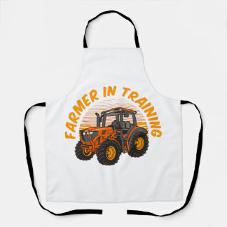 Funny Future Farmer In Training Tractor Farming Apron