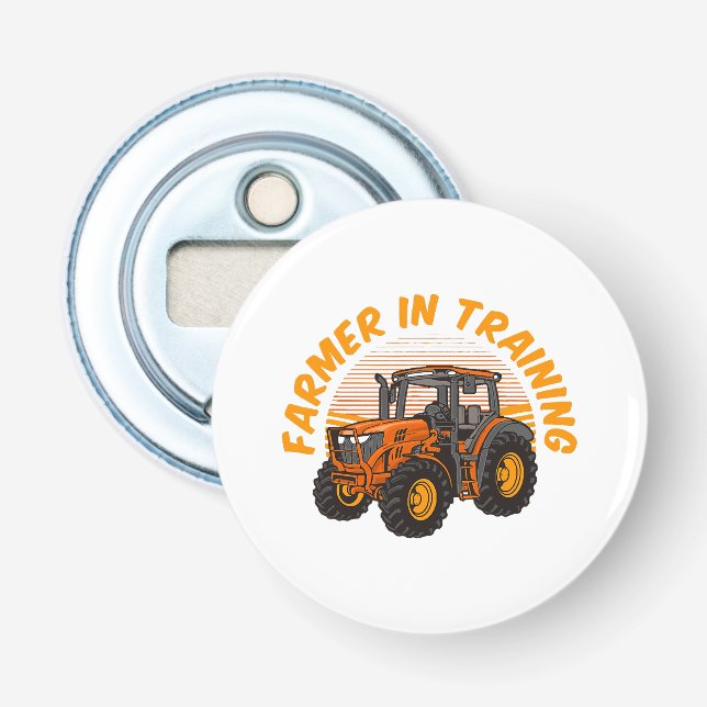 Funny Future Farmer In Training Tractor Farming Bottle Opener (Front)