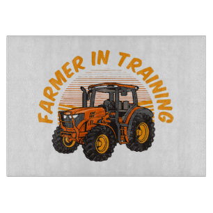 Funny Future Farmer In Training Tractor Farming Cutting Board
