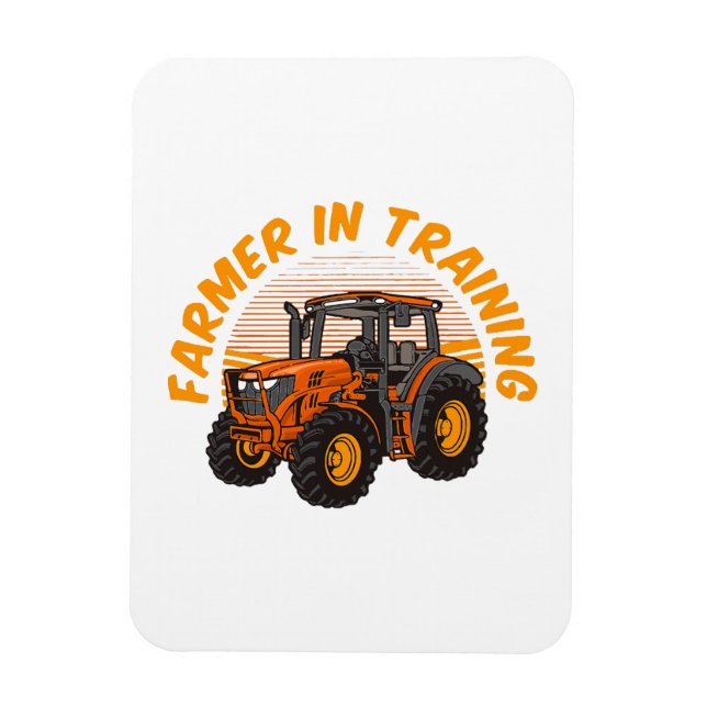 Funny Future Farmer In Training Tractor Farming Magnet (Vertical)