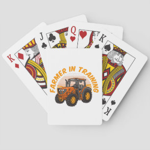 Funny Future Farmer In Training Tractor Farming Playing Cards