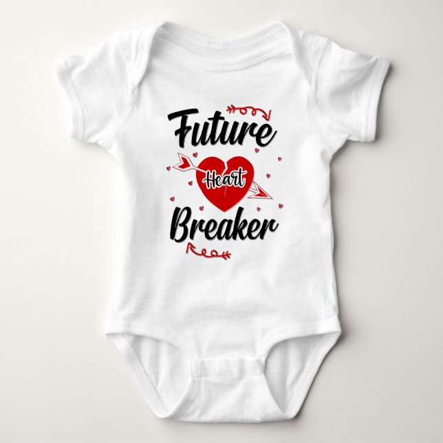 Funny future heart breaker unisex baby baby bodysuit (Front)