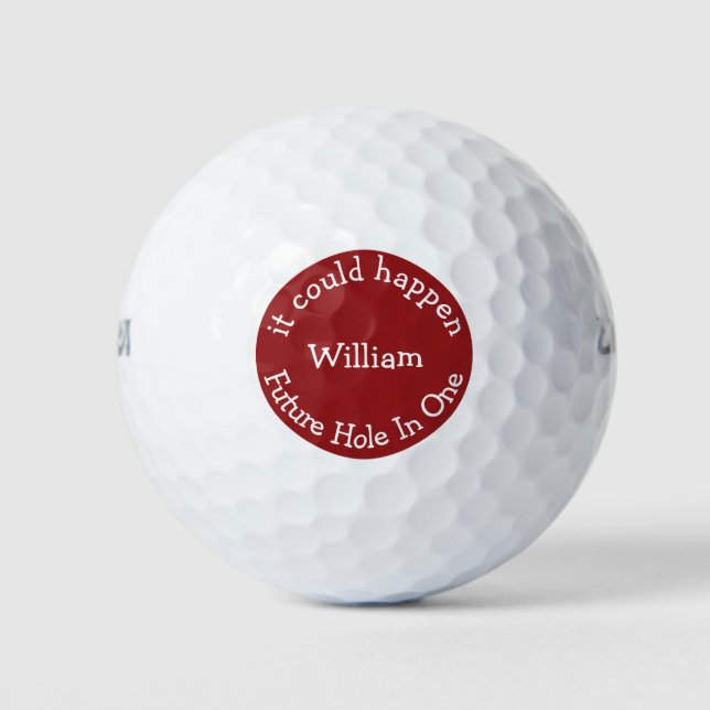 Funny Future Hole In One Golf Balls (Front)