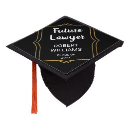 Funny Future Lawyer Black & Gold Frame