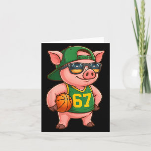 Funny G Basketball 67 Gen Alpha Slang Srts Men Boy Card