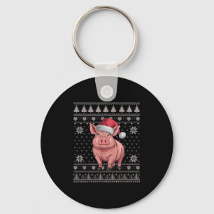 Funny G Ugly Christmas Sweater Santa Xmas Pjs  Key Ring