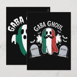 Funny GABA Ghoul Italian Ghost Graveyard Full Moon Holiday Postcard