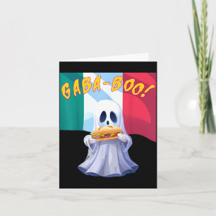 Funny gabagool gabaghoul gaba boo ghost halloween card