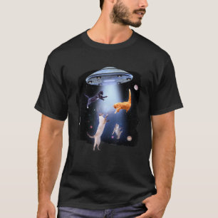 Funny Galaxy Cat Space Kitty Planets Galaxy  T-Shirt