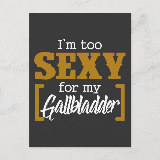 Funny Gallbladder Surgery Recovery Get Well Postcard (Front)