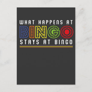 Funny Gambler Humour Bingo Player Postcard