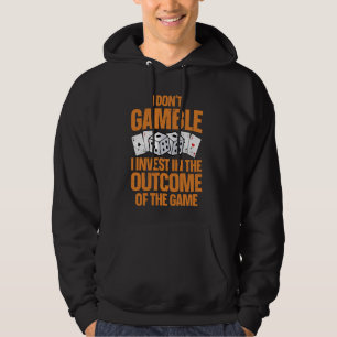 Funny Gambling Art For Men Women Casino Poker Play Hoodie