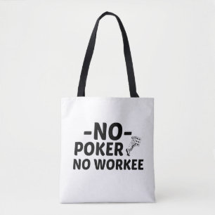 Funny gambling poker game player tote bag