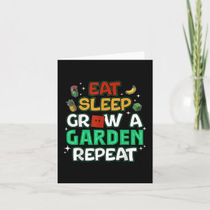 Funny Game Eat Sleep Grow A Garden Repeat Gamer De Card