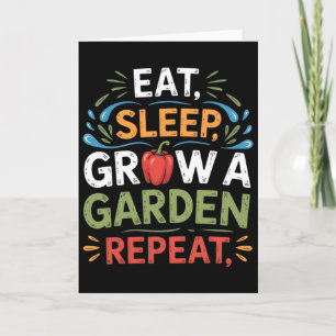 Funny Game Eat Sleep Grow A Garden Repeat Gamer De Card