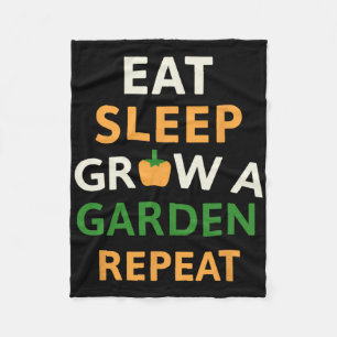 Funny Game Eat Sleep Grow A Garden Repeat Gamer De Fleece Blanket