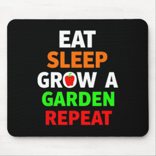 Funny Game Eat Sleep Grow A Garden Repeat Gamer De Mouse Pad