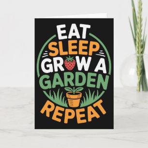 Funny Game Eat Sleep Grow A Garden Repeat Gamer Pl Card