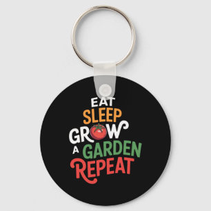 Funny Game Eat Sleep Grow A Garden Repeat Gamer Te Key Ring