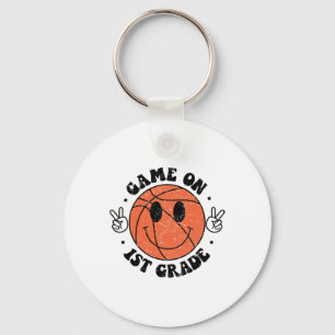 Funny Game On 1st Grade Sketll First Day Of School Key Ring