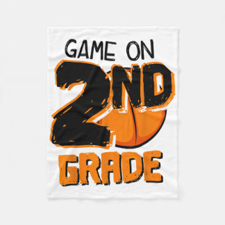 Funny Game On 2nd Grade Sketll First Day Of School Fleece Blanket