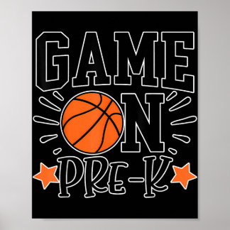 Funny Game On Pre-k Kids Basketball Preschool Spor Poster