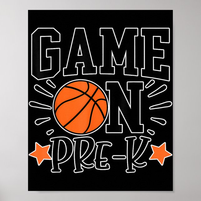 Funny Game On Pre-k Kids Basketball Preschool Spor Poster (Front)
