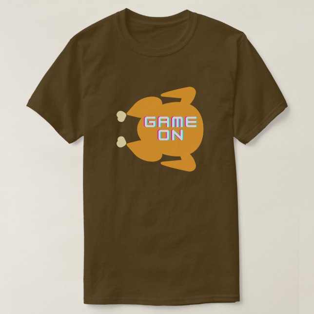Funny Game On Thanksgiving T-Shirt (Design Front)