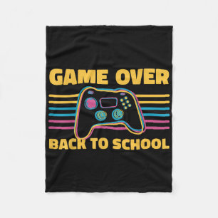Funny Game Over Back To School For Teacher Student Fleece Blanket