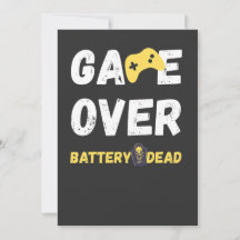 Funny Game Over Battery Dead Art
